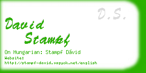 david stampf business card