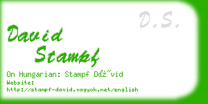 david stampf business card